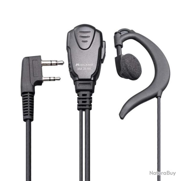 Oreillette confort pour Midland G10, G11, G13, CT590S, CT990-EB, Kenwood TK-3501, TK-3701DE et Retev