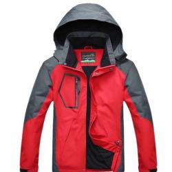 Veste de Randonnée rouge pour homme , imperméable coupe vent.....livraison offerte