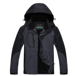 Veste de Randonnée grise pour homme , imperméable coupe vent.....livraison offerte