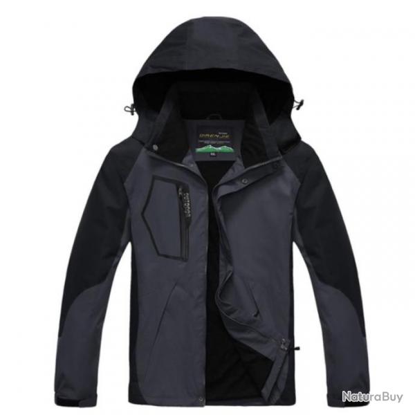 Veste de Randonne grise pour homme , impermable coupe vent.....livraison offerte