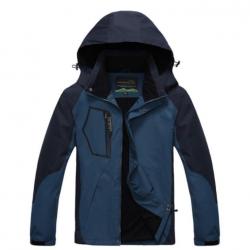 Veste de Randonnée bleu pour homme , imperméable coupe vent.....livraison offerte