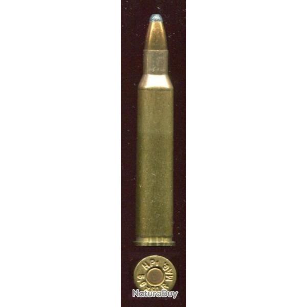 5.6 x 50 R MAG. - marquage :  HP 5,6 x 50R MAG. - balle cuivre pointe plomb