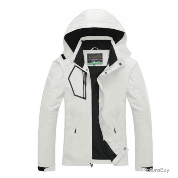 Veste de Randonne BLANCHE pour FEMME , impermable coupe vent.....livraison offerte