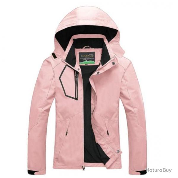 Veste de Randonne ROSE pour FEMME , impermable coupe vent.....livraison offerte