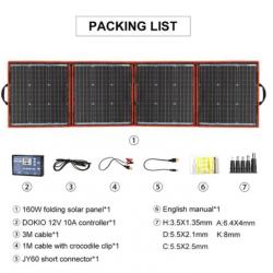 Pack complet Panneau solaire pliable Portable 150W avec régulateur 12V, Flexible...LIVRAISON OFFERTE