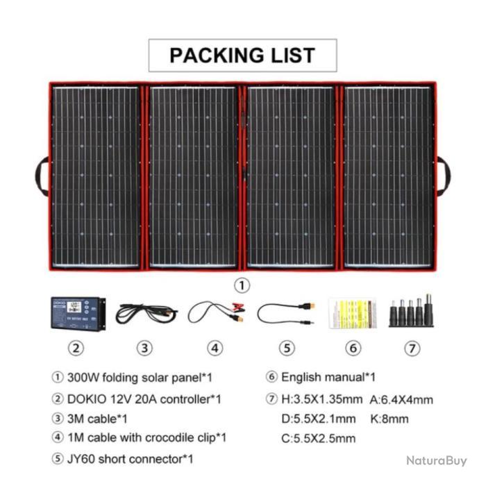Kit Starter Panneau solaire 100W 12V monocristallin Régulateur de