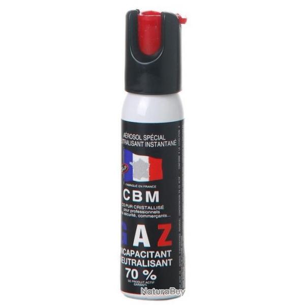 CBM - Bombe Gaz CS Capot 1/4 de Tour 25ml