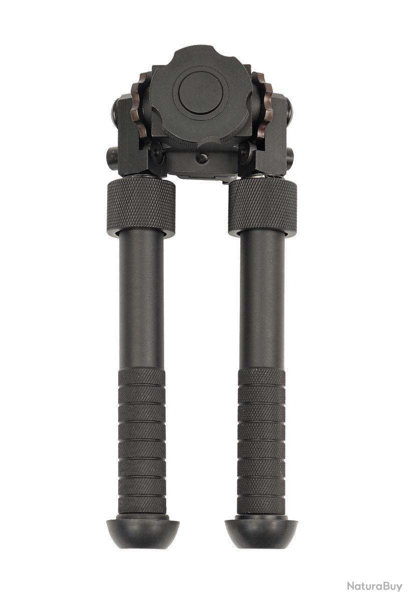 Bipied Tactique Rail Picatinny Bipied Tactique V8 Réglable 6.5-9 Pouces - Pour Rail Picatinny, Inclinaison 360°, Pliable, Avec Pointes - Airsoft, Chasse, Tir Sportif Lunette Carabine A Plomb