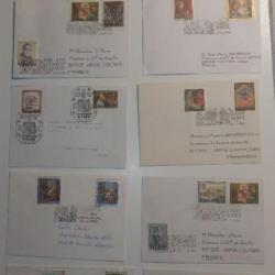 Lot 10 enveloppes avec timbres et cachets : Autriche 1983 à 1993.