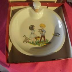 assiette limoges pour bébé années 50/60