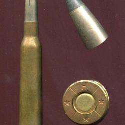 6.5 x 63 Neuber -  RARE calibre de chasse Autrichien - balle préfendue à 3 fentes - voir photos