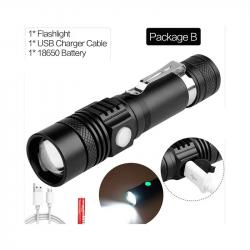 Lampe de survie surpuissante LED torche USB RECHARGEABLE avec ZOOM - Très pratique !!!!