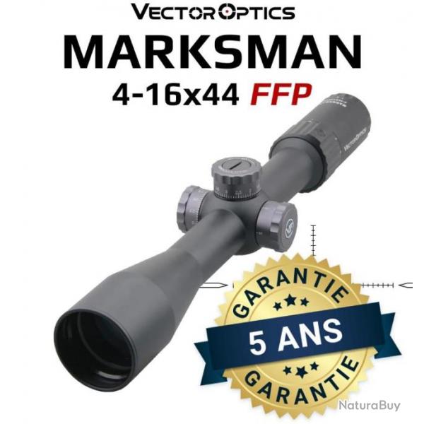PROMO !! Lunette de tir vector optics marksman 4-16x44 ffp chasse tir longue distance GARANTIE 5 ANS
