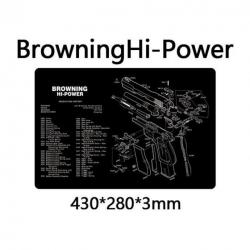 Tapis Nettoyage Browning Hi-Power Vue Eclatée Arme Pistolet Revolver