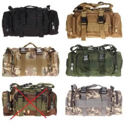 Sac Bandoulière Camouflage - Banane 5 Couleurs Chasse Militaire Camping