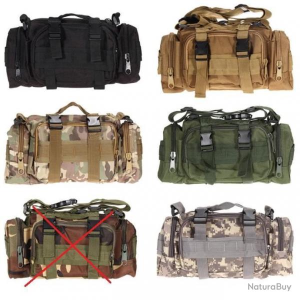 Sac Bandoulire Camouflage - Banane 5 Couleurs Chasse Militaire Camping