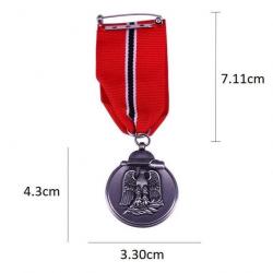 Médaille Bataille de l'Est 1941-42 Allemande Seconde Guerre Mondiale WW2 + Ruban Allemagne