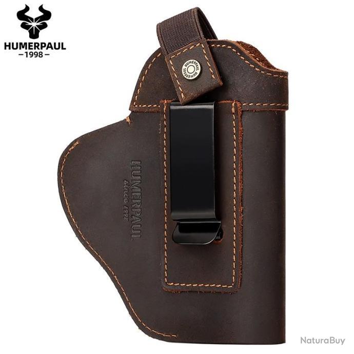 Holster Tactique Gexgune Pour Pistolet - Étui D'épaule En Cuir Véritable - Compatible Glock 17/19/31/32, Beretta 96/92 - Pour Droitiers