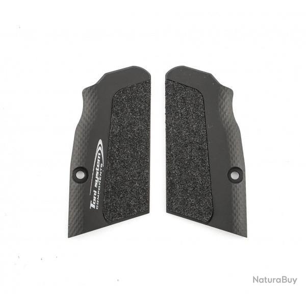 Poignes Highgrip ultra courtes - petit cadre pour Tanfoglio - Noir - TONI SYSTEM