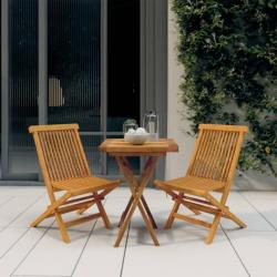 Ensemble de salle à manger de jardin 3 pcs Bois de teck massif