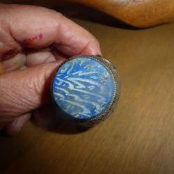 vintage - bague ronde afghanistan intaglio lapis lazuli