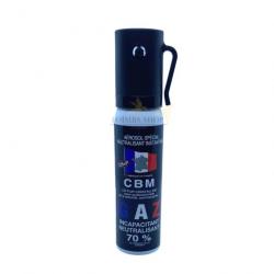 Bombe lacrymogène GAZ CS 25ml avec attache ceinture CBM (fabriqué en France)