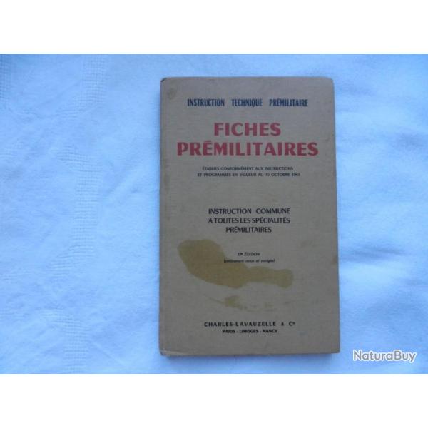 instruction technique prmilitaire  - 1965 13me dition