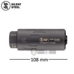 Silencieux SILENT STEEL Micro Streamer 108mm Noir Cal 7,62x39