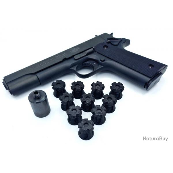 10 Ogives Manstopper cal. 8 et 9mm PAK pour embout 20mm