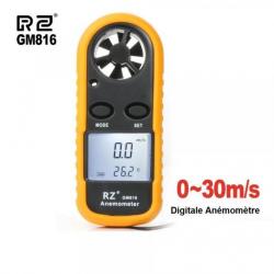 Anémomètre Numérique Thermomètre Mesure de Vitesse du Vent Voile + Housse Protection