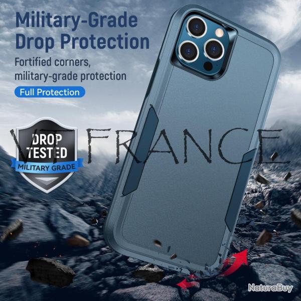 Coque Anti Choc pour iPhone Style Griffin Otterbox, Couleur: Au Choix, Smartphone: iPhone 12 Pro