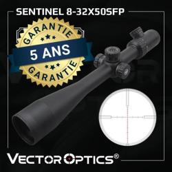 LUNETTE DE TIR VECTOR OPTICS SENTINEL 8-32x50 SFP GARANTIE 5 ANS !!