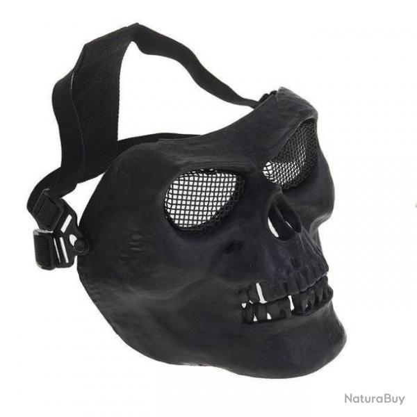 MASQUE SKULL GRILLAGE NOIR