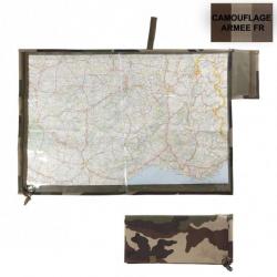 Porte carte topographique, camouflage armée francaise