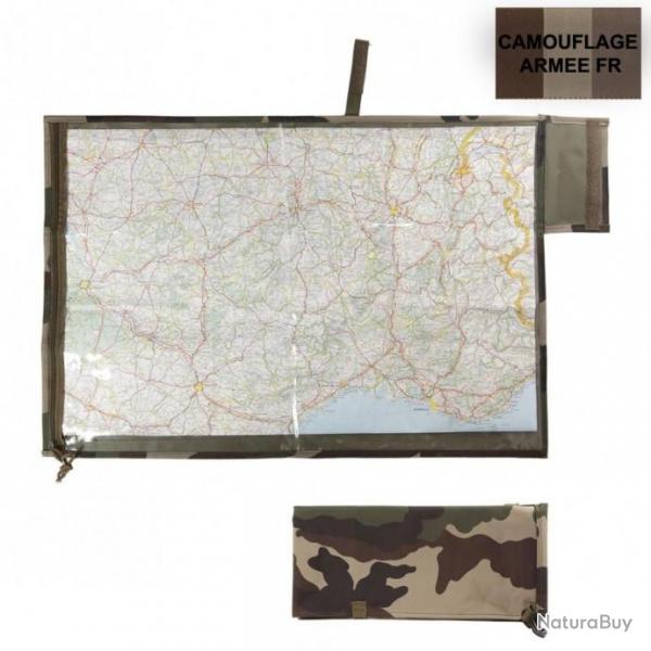 Porte carte topographique, camouflage arme francaise