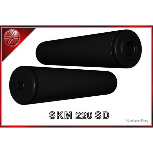 Silencieux pour 222/223 rem SKM 220 SD avec coupelles en acier et filetage X28 unef