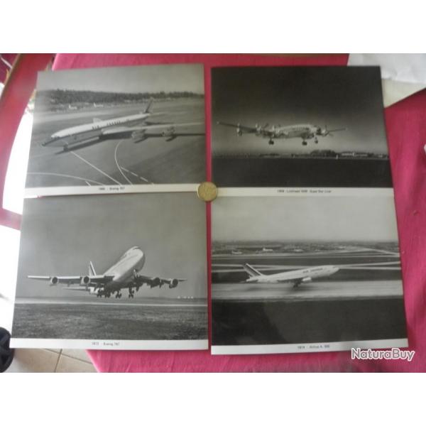 4 vintage photo air france