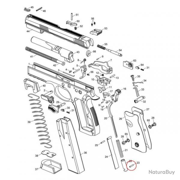 Axe Main Spring Plug pour CZ