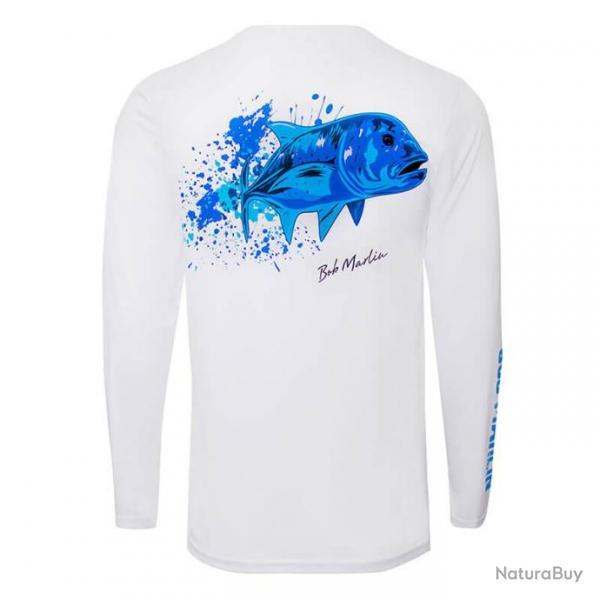 L Shirt Bob Marlin Performance Shirt Ocean GT Blanc