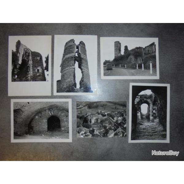 LOT PHOTO ANCIENNE RUINES ET SOUTERRAINS CHATEAU DE CHAMPTOCEE (Maine et Loire)