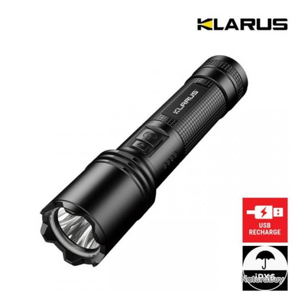 Lampe tactique KLARUS A1 LED recharge par USB - 1100 lumens