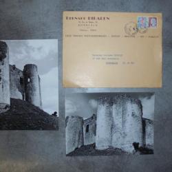 LOT 2 PHOTO ANCIENNE RUINES DU CHATEAU DE BENAUGE 1963 - 18cm x 12.3cm