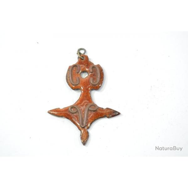 Ancienne croix du sud, croix touareg Agadez mtal maill pendentif ancien Afrique Sahara