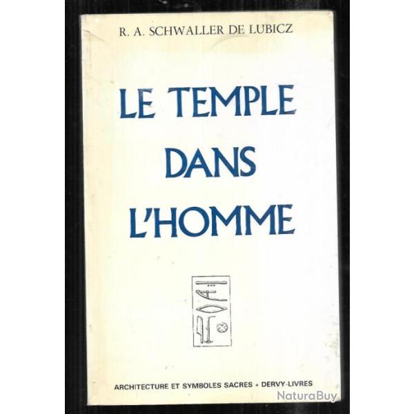 le temple dans l'homme de r.a.schwaller de lubicz gyptologie louxor