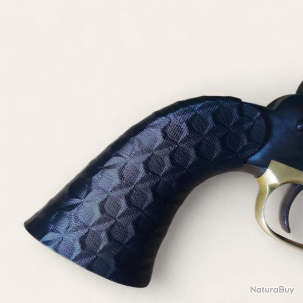 Plaquettes Remington 1858 Pietta texture noeud papillon noir