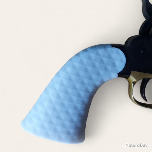 Plaquettes Remington 1858 Pietta texture moletée blanc