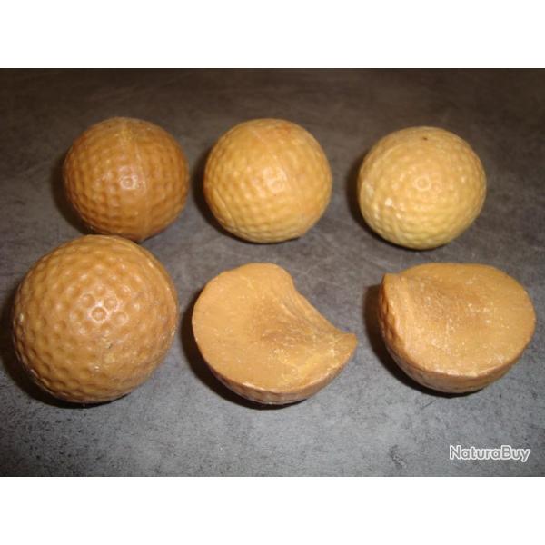 ANCIEN LOT DE 4 SAVON EN FORME DE BALLE DE GOLF DCO VINTAGE RTRO SPORT