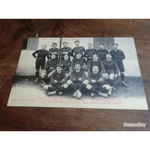 CP  SPORT RUGBY   EQUIPE 1 STADE TOULOUSAIN   1911 1912