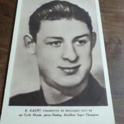 CP SPORT  K KAERS  CHAMPION DE BELGIQUE  1937  1938