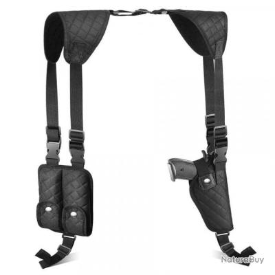 Housse D'épaule (holster) Universelle En Simili-cuir - Taille Réglable (environ 28x15cm) - Pour Pistolet Factice, Airsoft, Déguisement - Transport Dissimulé Sous La Veste